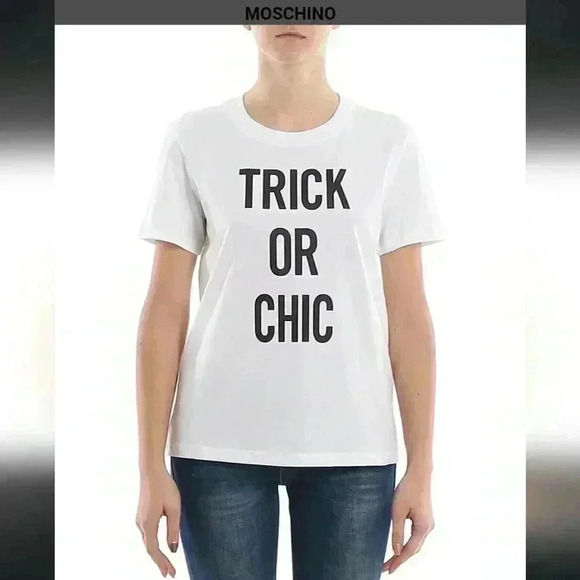 SALE Authentic Moschino T-shirt US Sz 44 ( US 10) - Picture 1 of 7